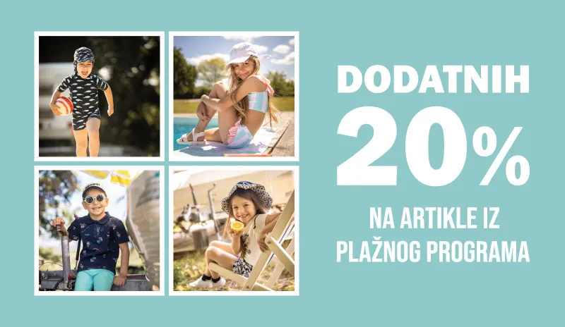 Ostvarite dodatnih 20% popusta na plažni program!