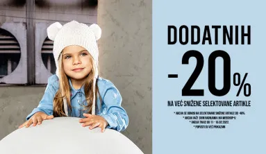 DODATNIH 20% NA VEC SNIZENO